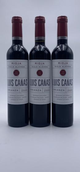 93   -  Luis Cañas Crianza 2020 (lote 3 botellas, 50cl.por botella)